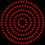 Red Circles Concentric Pattern