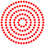 Red Circles Spiral Pattern