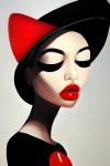 Red Lips And Black Hat 301