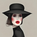Red Lips And Black Hat 302