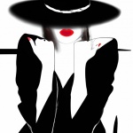 Red Lips And Black Hat 304
