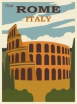 Rome, Italy Travel Poster