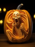 Scream Carved In A Pumpkin