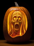 Scream Carved In A Pumpkin