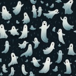 Seamless Ghost Pattern Art
