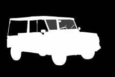 Silhouette White, Car,Citroën Méhari