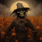 Skeleton Halloween Scarecrow