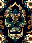 Skull And Flowers 301