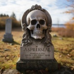 Skull On A Gravestone