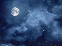 Starry Sky Full Moon