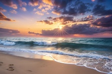Beach Sea Sunset
