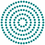 Teal Circles Concentric Pattern