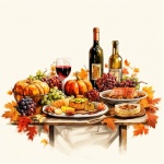 Thanksgiving Table Calendar Art