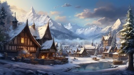 Traditional Winter Village
