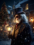 Victorian Man At Christmas