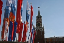 Victory Day Flags On Red Square