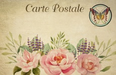Vintage Floral Art Postcard