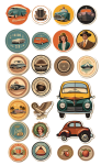 Vintage Car Stickers