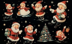 Vintage Christmas Art Stickers