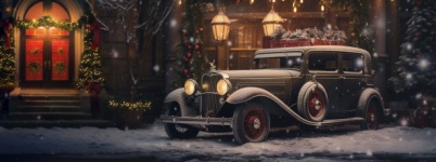 Vintage Christmas Car