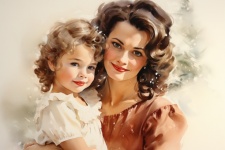Vintage Mother And Child