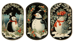 Vintage Penguin Christmas Art