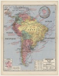 Vintage South America Map