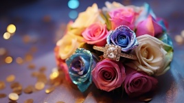 Wedding Ring And Flowers