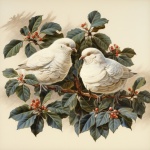White Doves Calendar Art