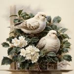 White Doves Calendar Art