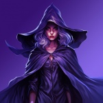 Witch Woman Halloween Purple