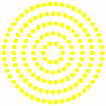Yellow Circles In Spiral Pattern