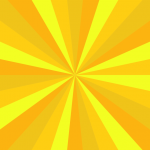 Yellow Gold Spiral Sunburst Rays