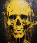 Yellow Grunge Skull