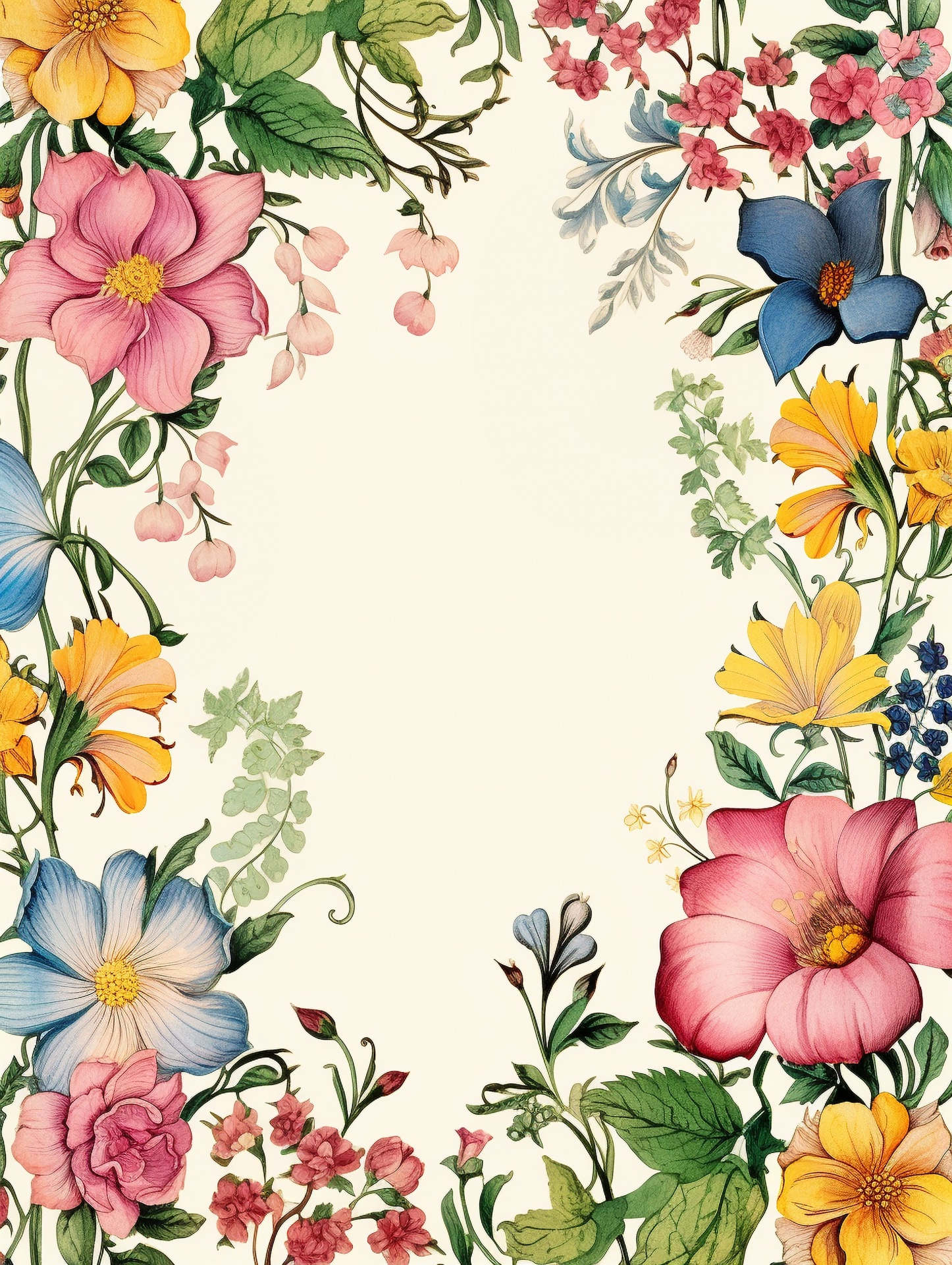 Colorful Flowers Frame