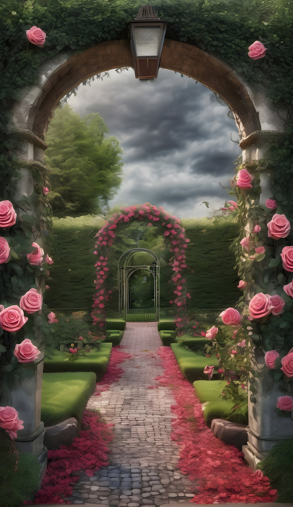 Rose Arch Flowers Blossoms Garden Free Stock Photo - Public Domain Pictures