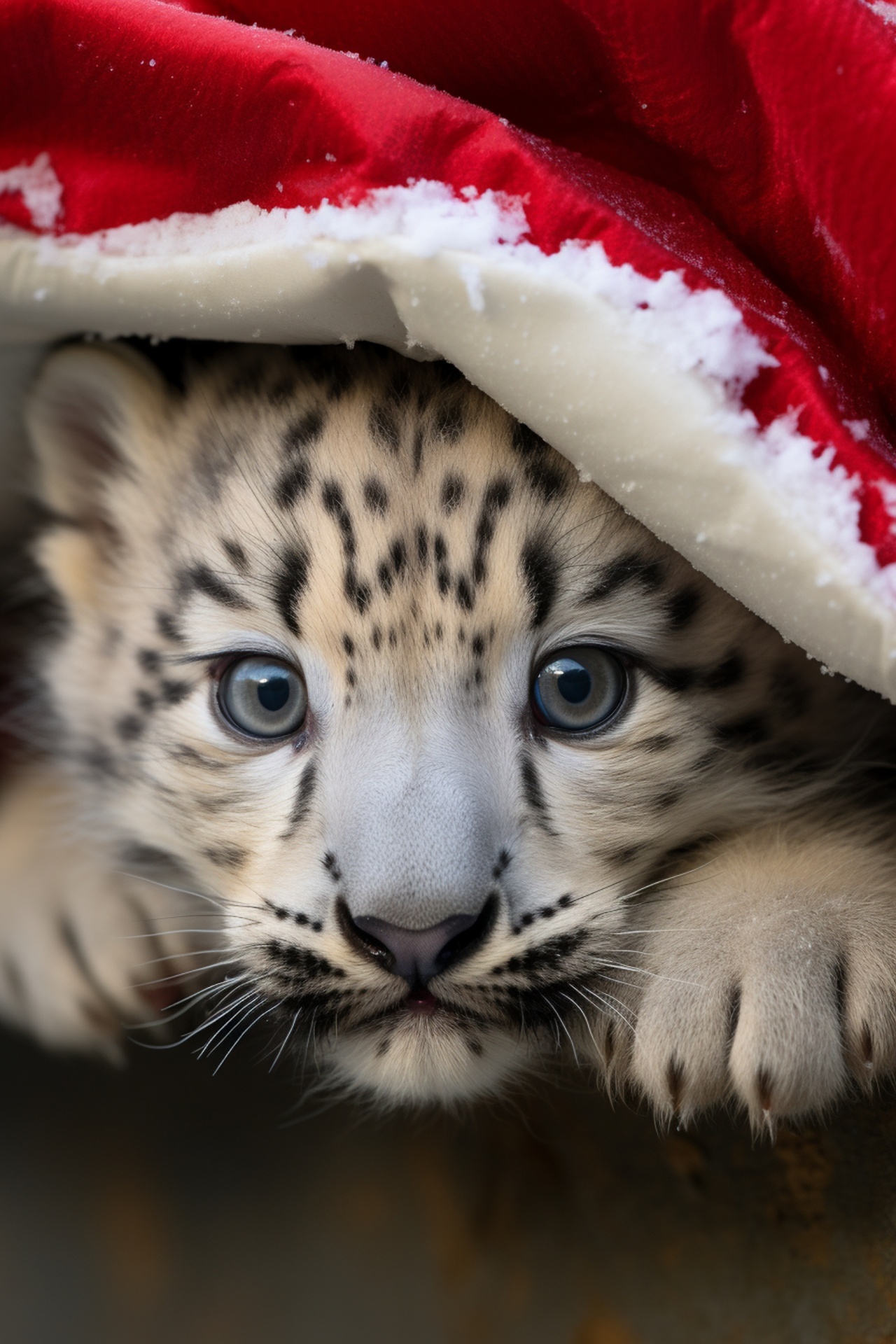 Snow Leopard Santa