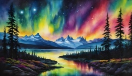Aurora Borealis Sky Landscape