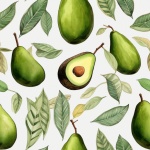 Avocado Fruit Seamless Pattern