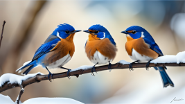 BlueBird Perched Art