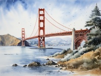 Christmas At Golden Gate Bridge