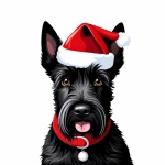 Christmas Scottish Terrier Dog