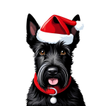 Christmas Scottish Terrier Dog