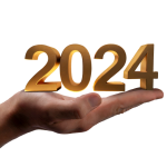 Numbers, 2024, New Year, Png