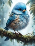 Fantasy Blue Baby Bird