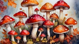 Fly Agaric Mushroom Illustration Art