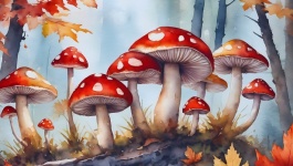 Fly Agaric Mushroom Illustration Art