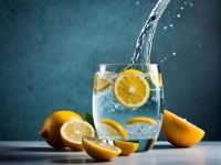 Glass Of Mineral Water Lemon