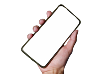 Hand Holding Phone White Phone