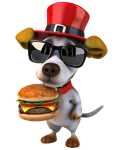 Dog, Cartoon, Hamburger, Png